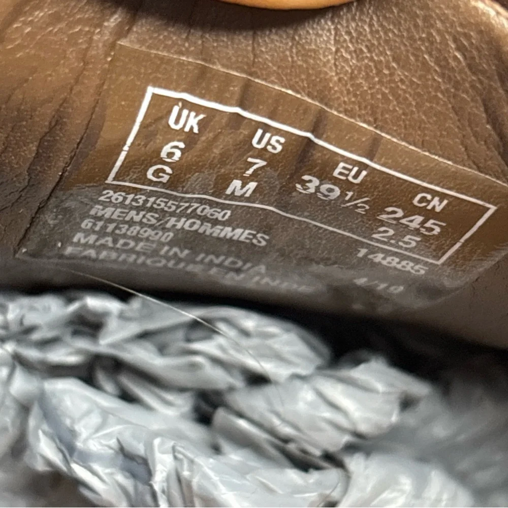 Clarks Brown Leather Plain Toe Oxford Dress Shoes Men 7‎ M